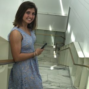 Francesca Periwinkle Lace Dress